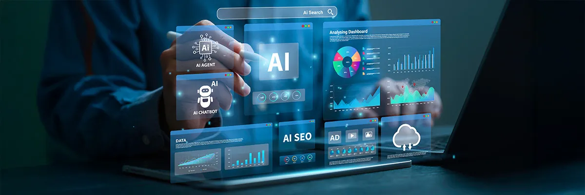 AI-driven discovery funnel graphic showing how a meta ads agency and geo agency partnership builds regional trust signals, cross-channel authority, and data-driven marketing visibility across generative search engines.