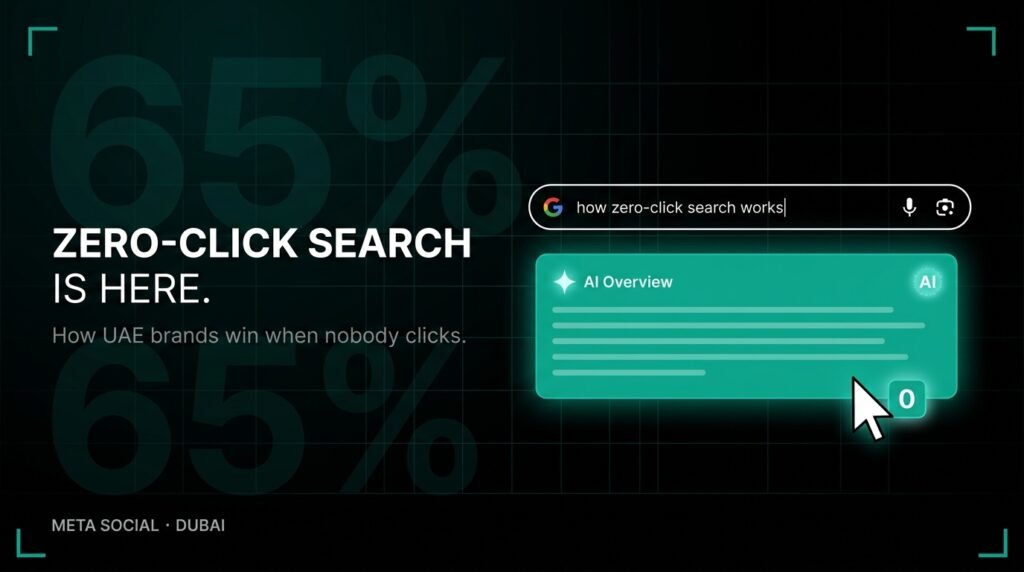 AI overview search result interface showing rise of zero-click search experiences in Google.